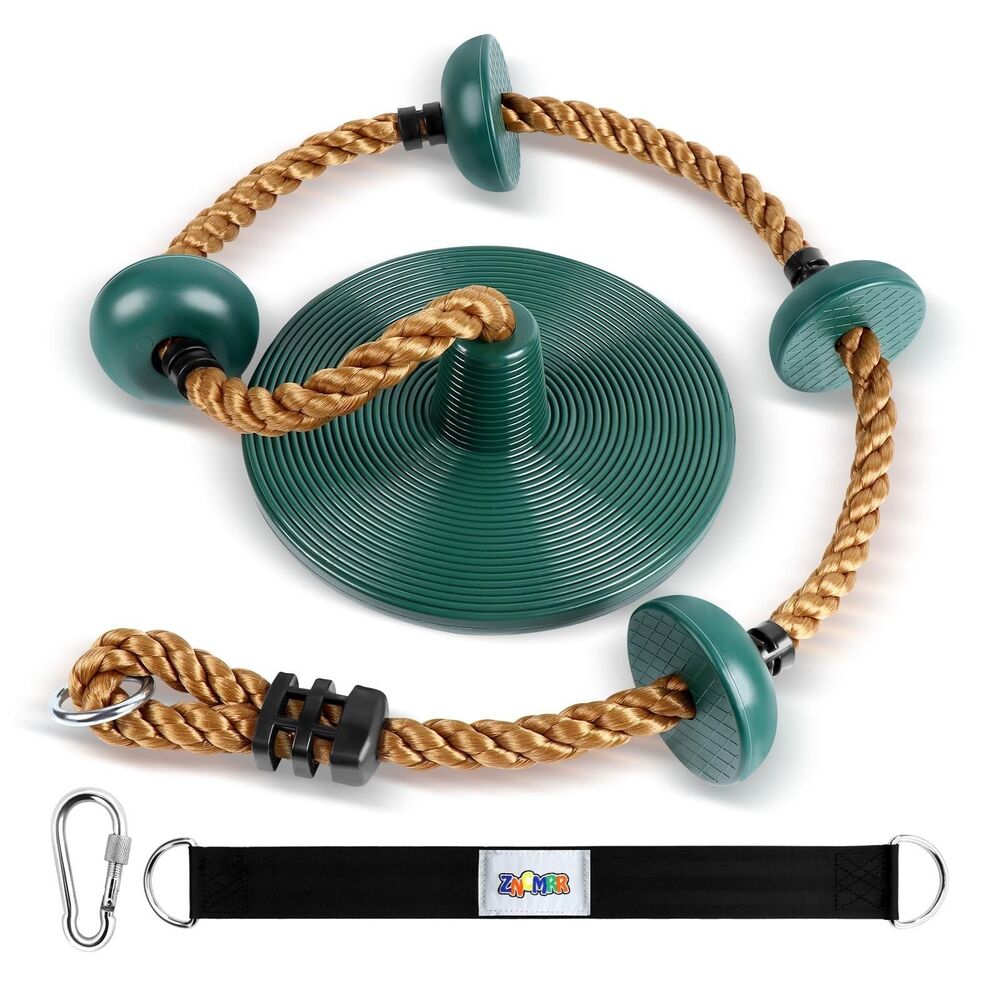 Durable Climbing Rope and Disc Swing Seat Set for Kids - Easy Setup & Safe Play